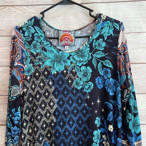 JOHNNY WAS LUNAMO CRANE PRINT SWING DRESS - Picture 5 of 11